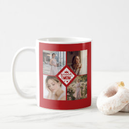 Personlig fotokollagepresent till mamma Queen Kaffemugg