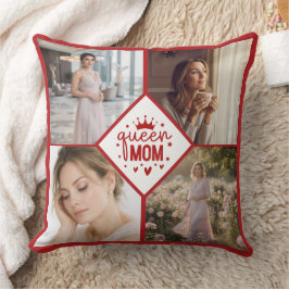 Personlig fotokollagepresent till mamma Queen Kudde