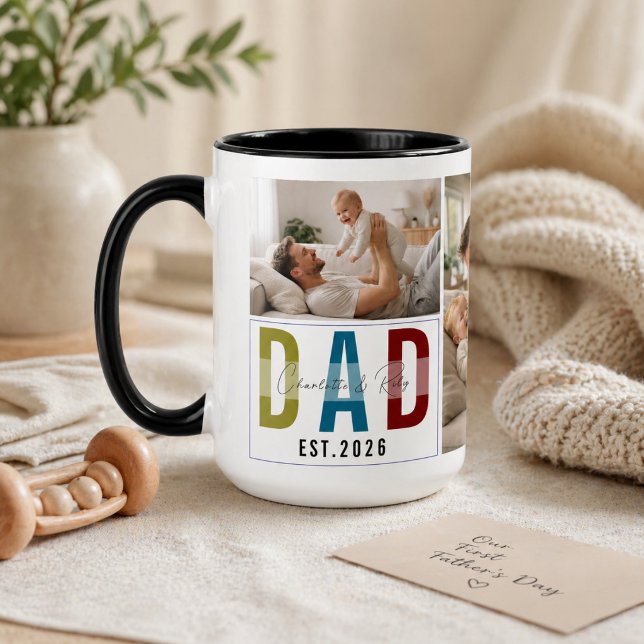 Personlig Fotokopp – Vår Första Fars Dag Mugg (Personalized Photo Mug – Our First Father’s Day)
