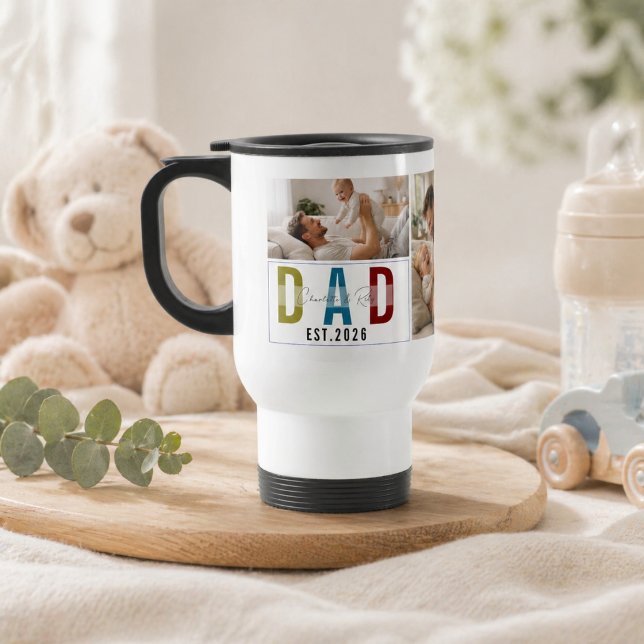 Personlig Fotokopp – Vår Första Fars Dag Resemugg (Personalized Photo Mug – Our First Father’s Day)
