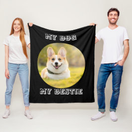Personlig Fotomall för min Hund - Min bästa Fleecefilt