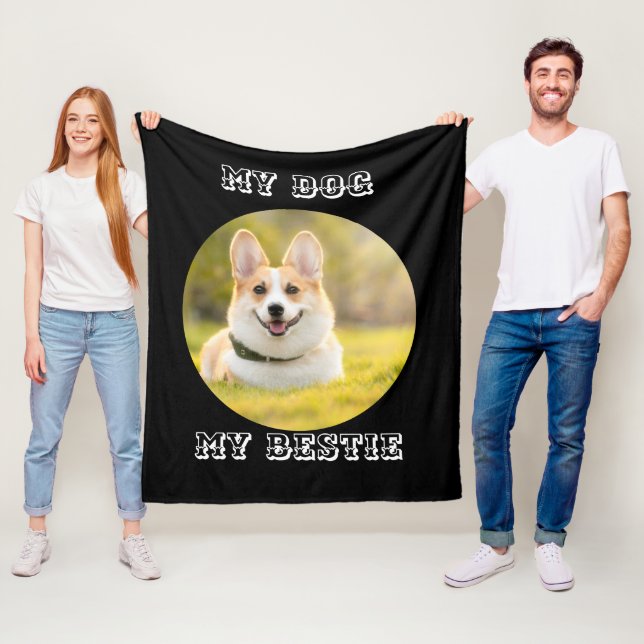 Personlig Fotomall för min Hund - Min bästa Fleecefilt (På plats)
