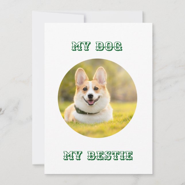 Personlig Fotomall för min Hund - Min bästa Julkort (Framsida)