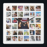 Personlig Fotomall - kollage Fyrkantig Klocka<br><div class="desc">Personlig Photo Template Collage - lägg till många-foton i den underbara kölväggen från Ricaso - en prefektkeepé för vänner eller familj eller ett sken för dig själv</div>