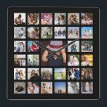Personlig Fotomall - kollage Fyrkantig Klocka<br><div class="desc">Personlig Photo Template Collage - lägg till många-foton i den underbara kölväggen från Ricaso - en prefektkeepé för vänner eller familj eller ett sken för dig själv</div>
