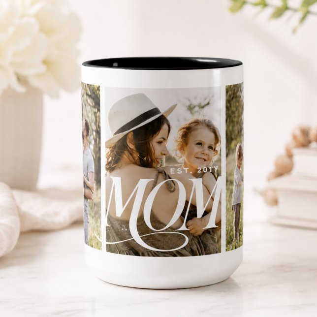 Personlig fotomamma Två-Tonad mugg (Skapare uppladdad)