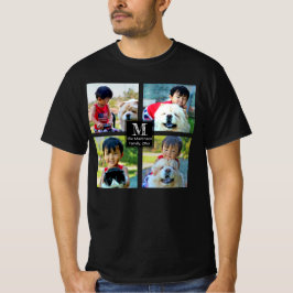 Personlig fotomontage med monogramtext t shirt