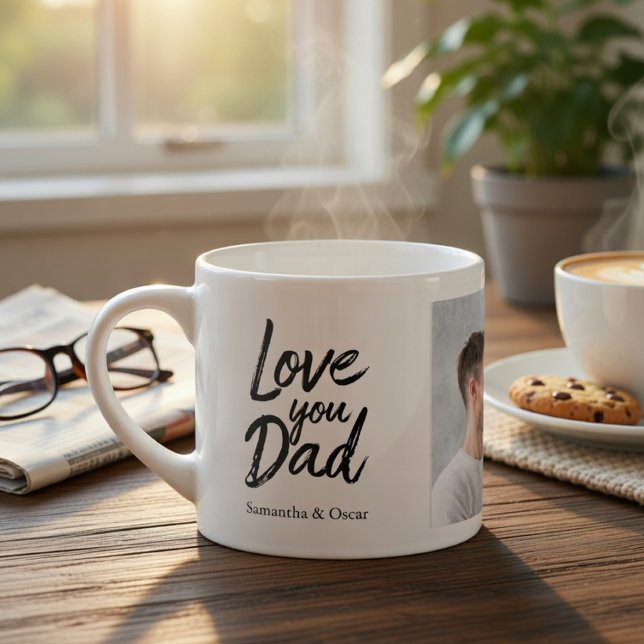 Personlig fotomugg till Pappa | Anpassade barnnamn Espressomugg (Skapare uppladdad)