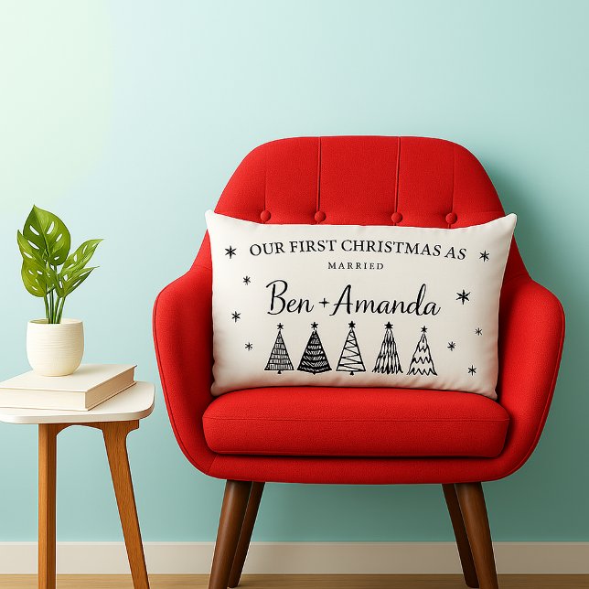 Personlig foton av par med text lumbarkudde (Skapare uppladdad)