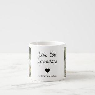 Personlig Foton och Kärlek You Grandma Espressomugg