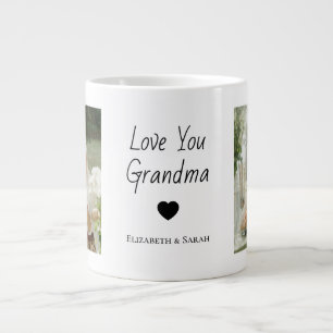 Personlig Foton och Kärlek You Grandma Jumbo Mugg