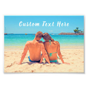 Personlig Fotoposter med Anpassad Text Fototryck