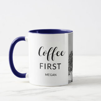 Personlig fotopresent för morgonritualer mugg