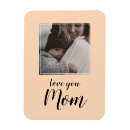 Personlig fotopresentmagnet, kärlek du mamma magnet