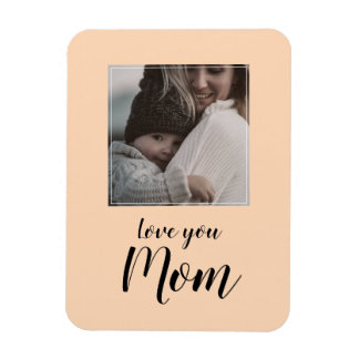 Personlig fotopresentmagnet, kärlek du mamma magnet