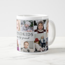 Personlig fotosamling - Barnbarn gör livet fantast Jumbo Mugg