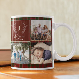 Personlig fotosammanställning med monogram och nam kaffemugg