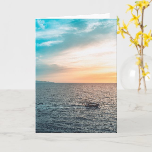 Personlig fotosjulskort kort (Gul blomma)