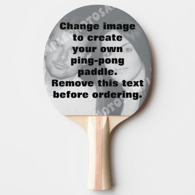 Personlig fotot bord tennis racket (Framsidan)