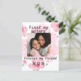 Personlig-fotot Mamma-citattecken rosa mors dag-ko Vykort