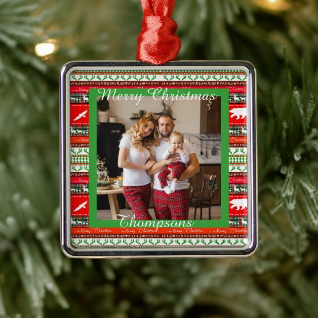 Personlig fotot metall ornament (Träd)