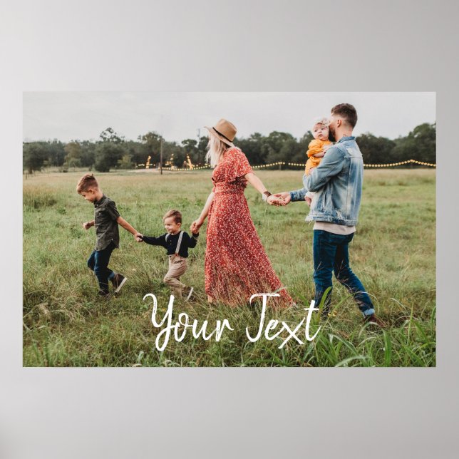 Personlig Fototemplate & Anpassad Textmall Poster (Framsidan)