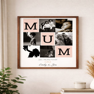 Personlig fototryck av Mamma, Morsdagspresent Poster
