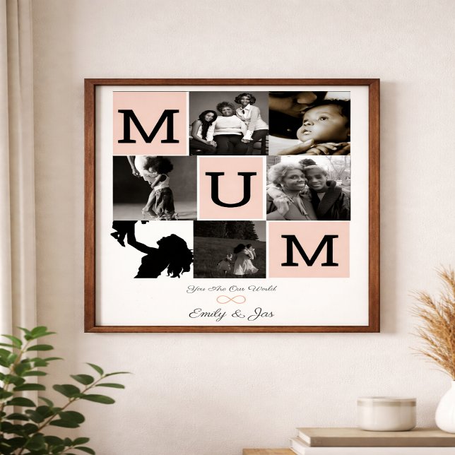 Personlig fototryck av Mamma, Morsdagspresent Poster (Skapare uppladdad)