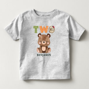 Personlig Fox 2 Vild Woodland 2:a födelsedagen ti T Shirt