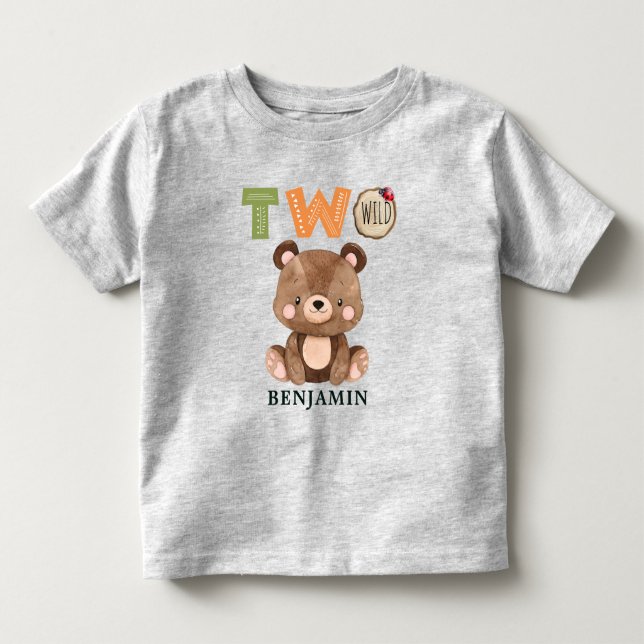 Personlig Fox 2 Vild Woodland 2:a födelsedagen til T Shirt (Framsida)