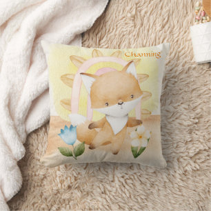 Personlig Fox, Baby djur, Boho, Regnbåge Kudde