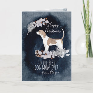 Personlig Fox Scent Hound Mamma jul Helgkort