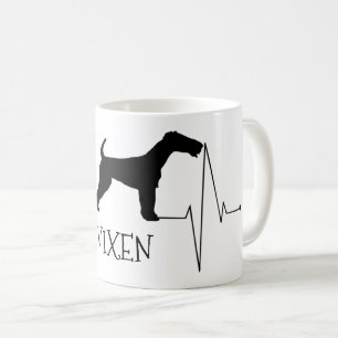 Personlig Fox Terrier Kärlek Mitt Hund Heart Beat Kaffemugg