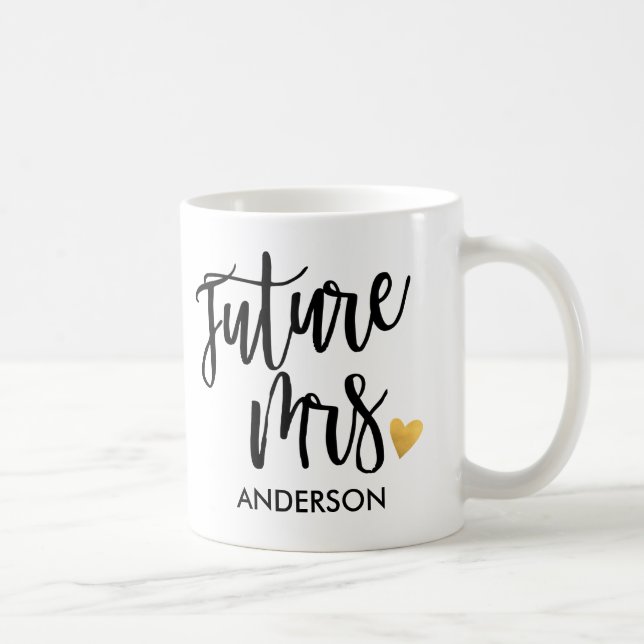 Personlig,Framtida fru 2 Kaffemugg (Höger)