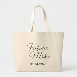 Personlig framtida fru bröllopsdatum Totebag Jumbo Tygkasse