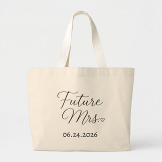 Personlig framtida fru bröllopsdatum Totebag Jumbo Tygkasse