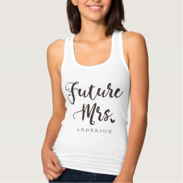 Personlig Framtida fru calligraphy Linne Med Racerback