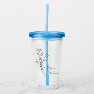 Personlig framtida fru iskaffe kopp anpassad take away mugg