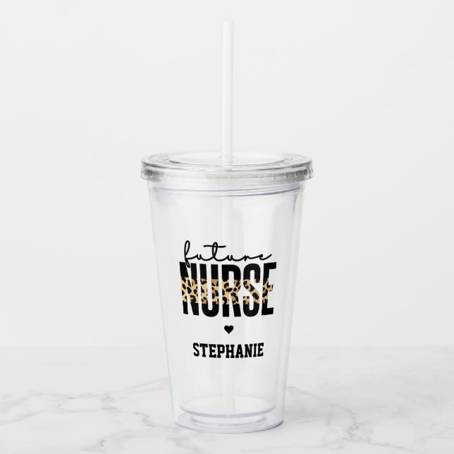 Personlig Framtida gåvor från Nurse Student Take Away Mugg (Framsida)