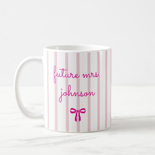 Personlig Framtida Mrs Rand Engagerad Brud Att Var Kaffemugg (Vänster)