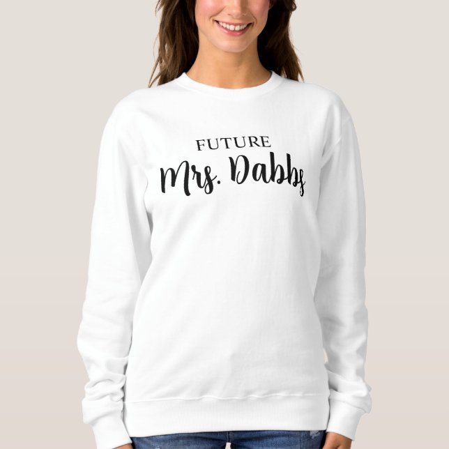 Personlig framtida Mrs-skjorta, Förlovningspresent T Shirt (Framsida)