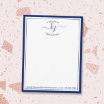 Personlig | Från anteckningskortet Tack Kort<br><div class="desc">Modern, elegant Namn | Från anteckningskort. Den har enkel dubbla ram i marinblått. Du kan anpassa dig med ditt namn, e-post adress, mobilt nummer och kort, inledande monogram i mörk blått färg. Om du inte behöver anpassa dig kan du ta bort den. Det här feminina, söt-kortet är en perfekt-presentidé för...</div>