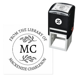 Personlig 'Från bibliotek av' monogram bok Självfärgande Stämpel