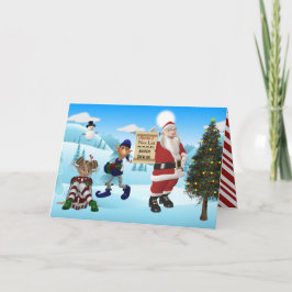 Personlig från jultomten i Nordpolen Helgkort