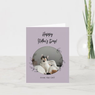 Personlig från katten Glad mors dag Kort