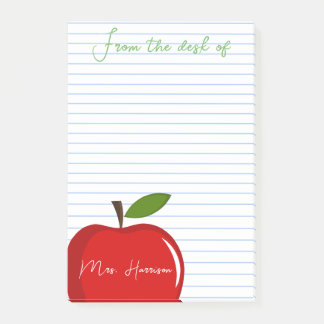 Personlig från läraren Röd Äpples skrivbord Post-it Block