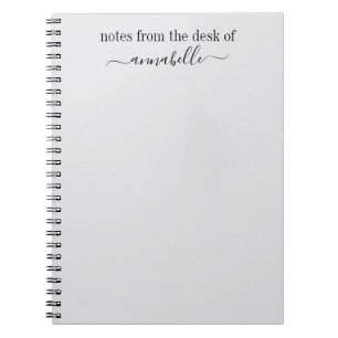 Personlig från skrivbordet anteckningsbok