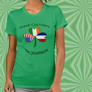 Personlig Frankrike Irland USA Shamrock Kvinnor T Shirt