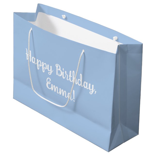 Personlig Fransk Blue Larft Gift Bag (Framsidan Vinklad)