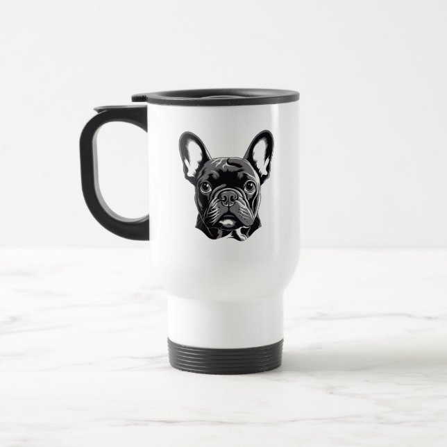 Personlig Fransk Bulldog Black and White Resemugg (Vänster)